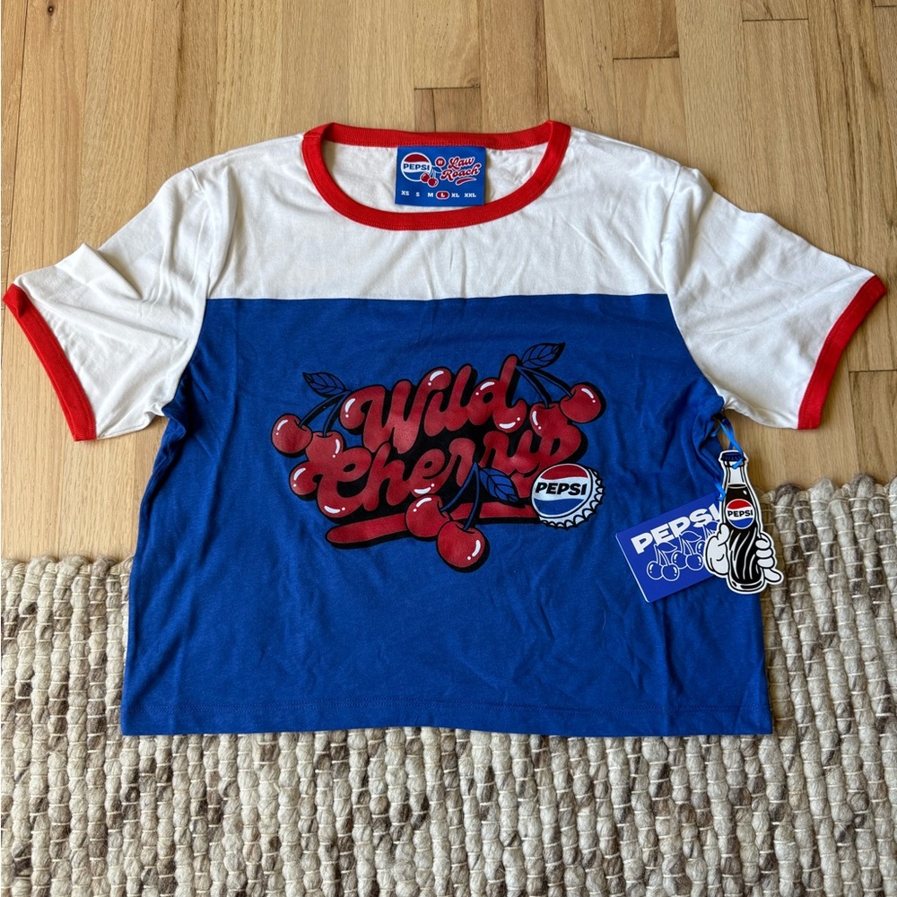 Pepsi Wild Cherry Blue and Red Tee
